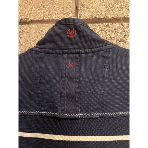 Navy Striped Fat Face The Airlie Half-Zip Sweatshirt UK10/EUR38/USA6 100% Sustai - Picture 12 of 12